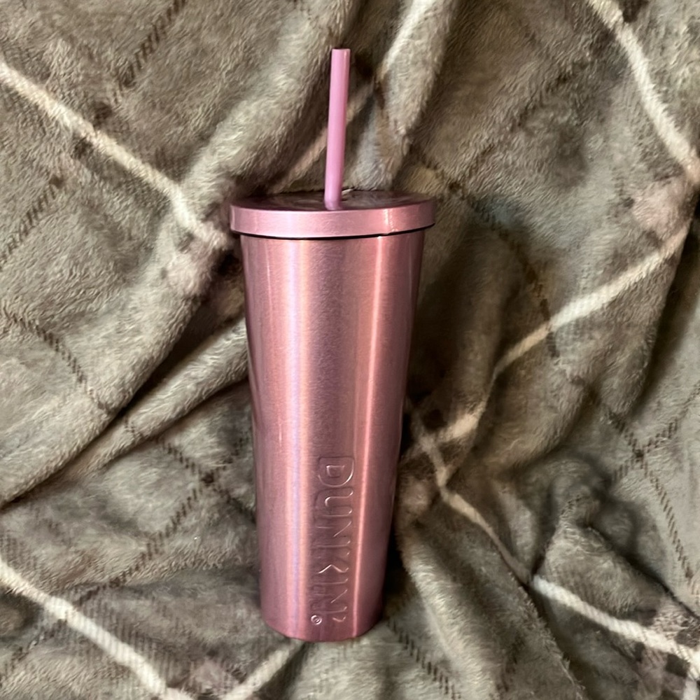 Dunkin iridescent stainless sipper NWT